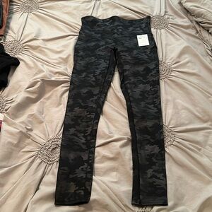 NWOT SPANX Faux Leather Camo Leggings